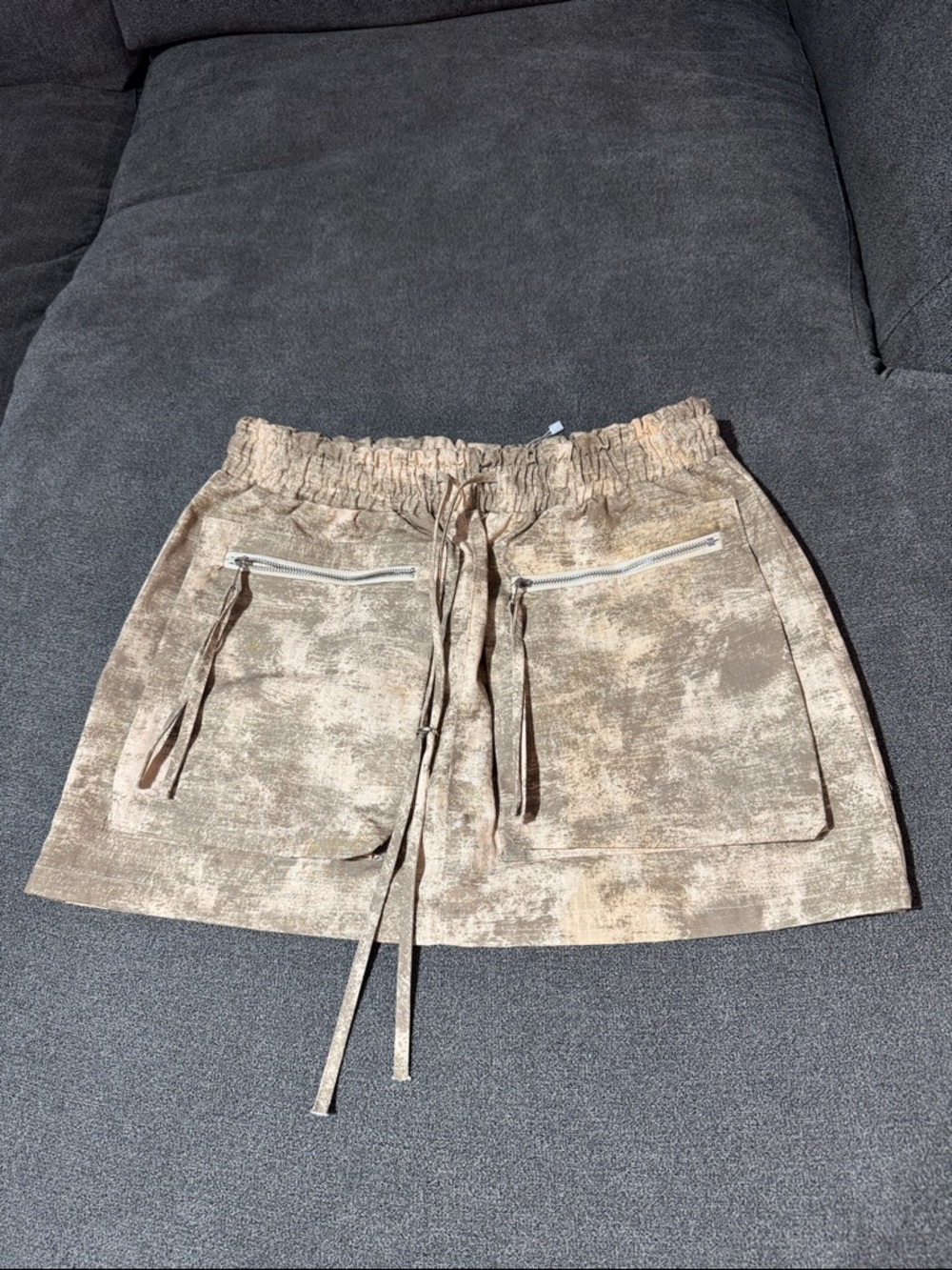 NWT- Women’s Relaxed Drawstring Skirt in Taupe- small